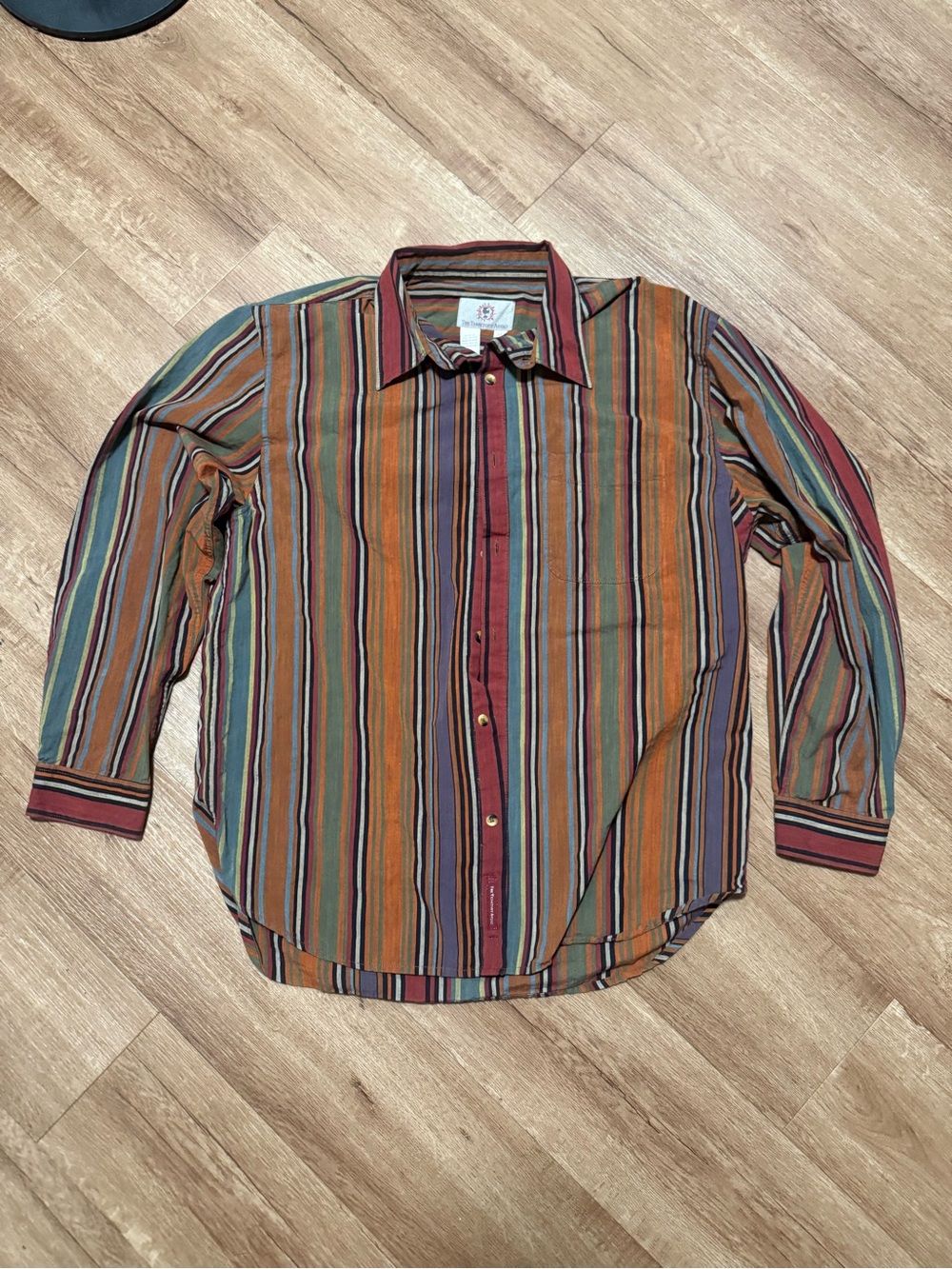 The Territory Ahead Shirt Aztec Southwest Western 80's Stripe Long Sleeve Button